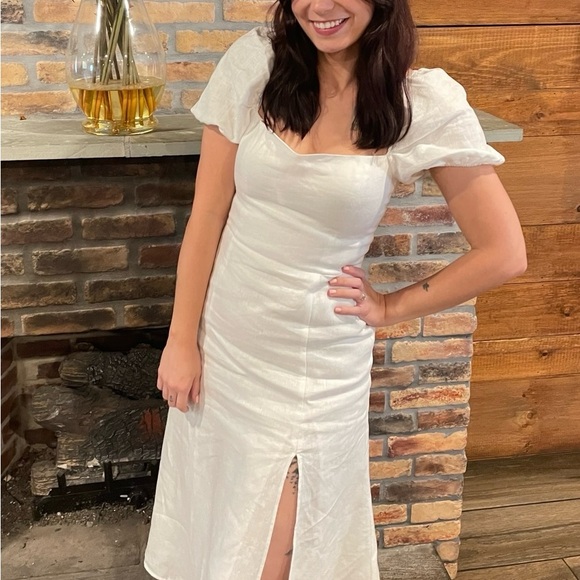 Reformation Denver Linen Dress Size 6 - Picture 2 of 4